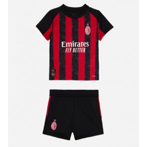 Dres AC Milan Theo Hernandez #19 Domáci pre deti 2025-26 Krátky Rukáv (+ trenírky)